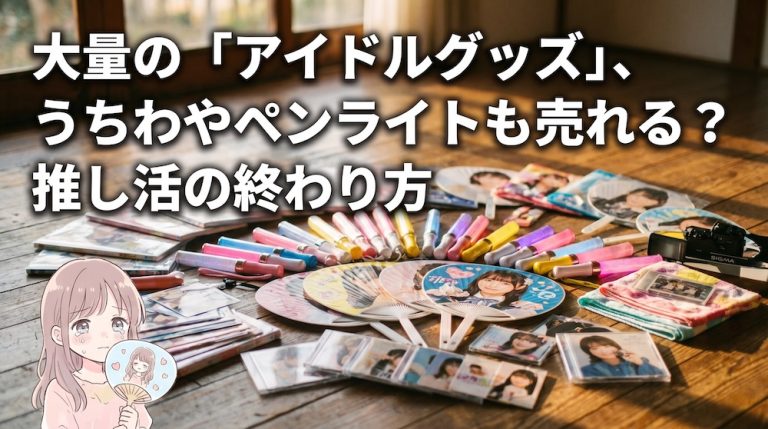 大量の「アイドルグッズ」、うちわやペンライトも売れる？推し活の終わり方