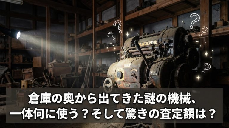 倉庫の奥から出てきた謎の機械、一体何に使う？そして驚きの査定額は？