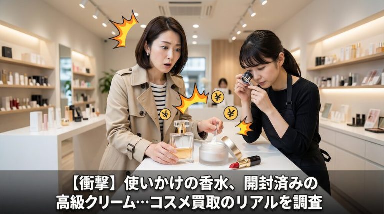 【衝撃】使いかけの香水、開封済みの高級クリーム…コスメ買取のリアルを調査
